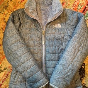Girls North Face reversible jacket